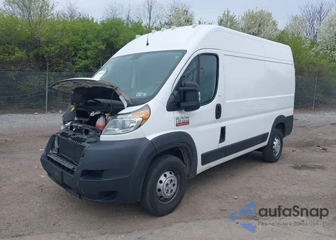 2019 Ram Promaster 1500 High Roof 136 Wb из США, поврежденный, VIN 3C6TRVBG0KE553145
